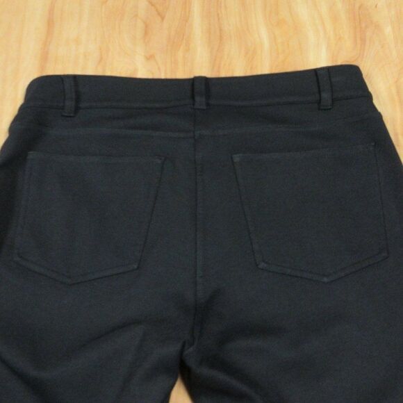 EILEEN FISHER Slim Ankle Zip Riding Pants Sz XS Black Equestrian Ponte Trousers - Picture 2 of 16